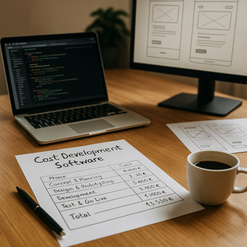 Was kostet die Entwicklung einer individuellen Software? Auf dem Bild ist das Gesicht von Markus Lenz als schwarz-weißes Portrait zu sehen.